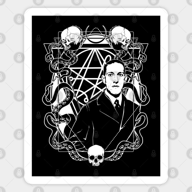 H. P. Lovecraft Magnet by Von Kowen